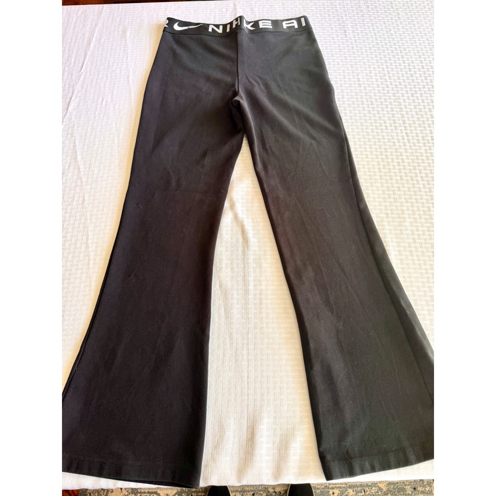 Nike Air Flare Yoga Pants Black High Waisted Athletic Leggings XL DQ6579-010 - Picture 4 of 7